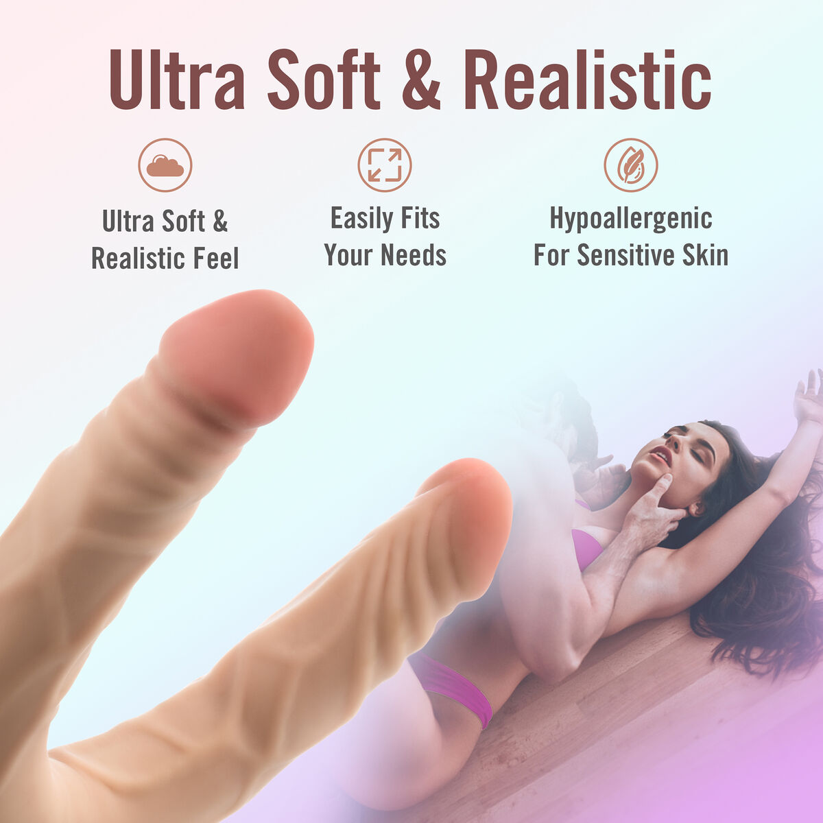 Masseur Double Pénétration Blush Dr Skin Viande